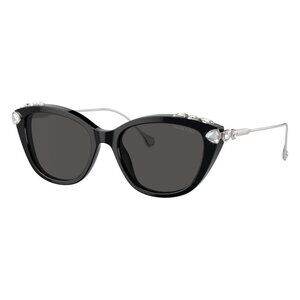 New SWAROVSKI Black Cat Eye SK6010 103887 Sunglasses Women